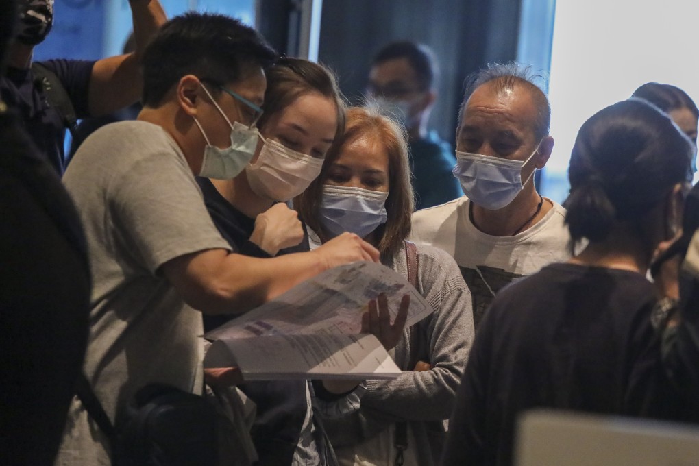 Property buyers viewing the Starfront Royale project in Tuen Mun, at the Tsim Sha Tsui sales office of Hong Kong Ferry and Empire Group on November 1, 2020. Photo: K.Y. Cheng
