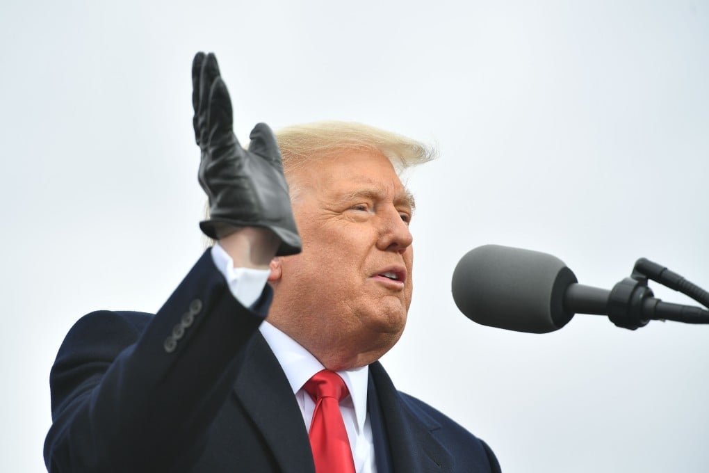 US President Donald Trump speaking at a rally in Michigan on Friday, the start of the final weekend before US elections on Tuesday. Photo: AFP