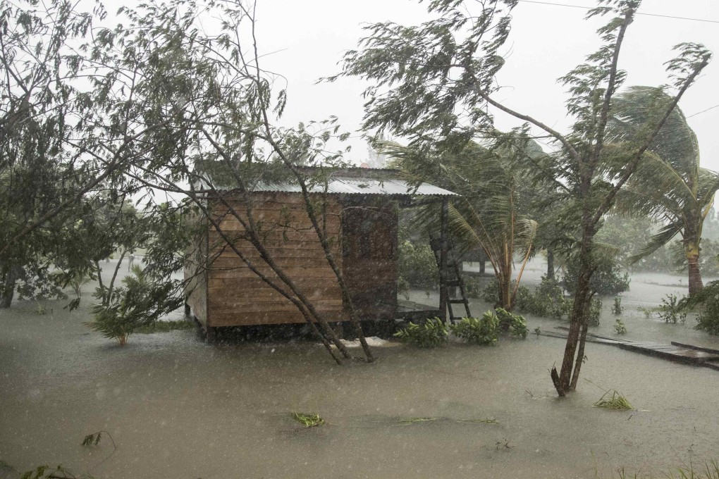 A house damaged by the intense rains and winds due to Hurricane Eta on the north Caribbean coast of Bilwi, Nicaragua. Photo: EPA-EFE