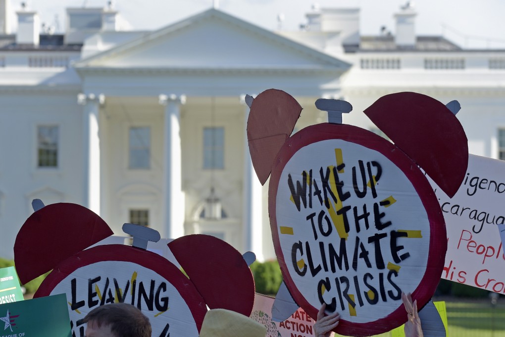 Protesters outside the White House in Washington. File photo: AFP