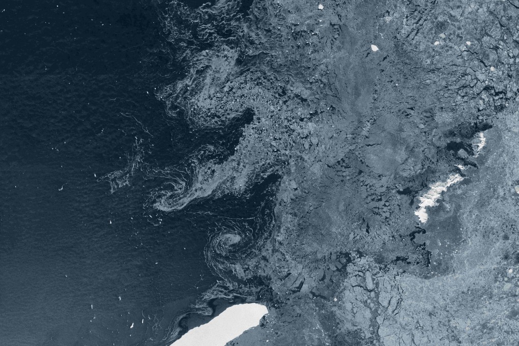 The A68a iceberg is less than 200 metres deep, which means it could park dangerously close to the island of South Georgia. Photo: European Space Agency / AFP