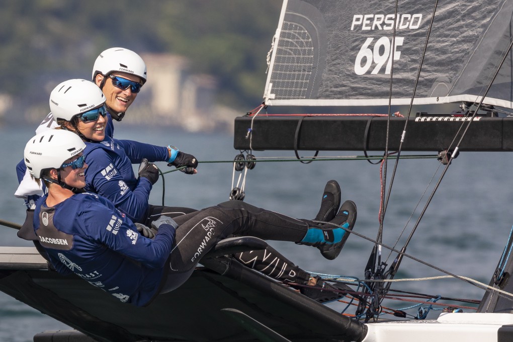 RHKYC Team Agiplast were preparing for the Youth America's Cup but now are focused on the Youth Foiling World Cup in Hong Kong. Photo: StudioBorlenghi/Stefano Gattini
