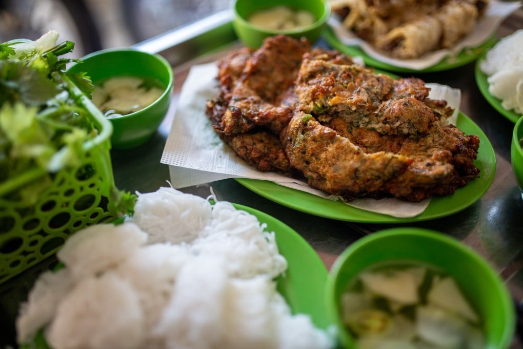Worm omelette, or cha ruoi, is a delicacy mostly eaten in Hanoi, Vietnam. Ragworms are boiled to remove their fishy flavour, then combined with eggs, minced pork, herbs and tangerine peel. Photo: DPA