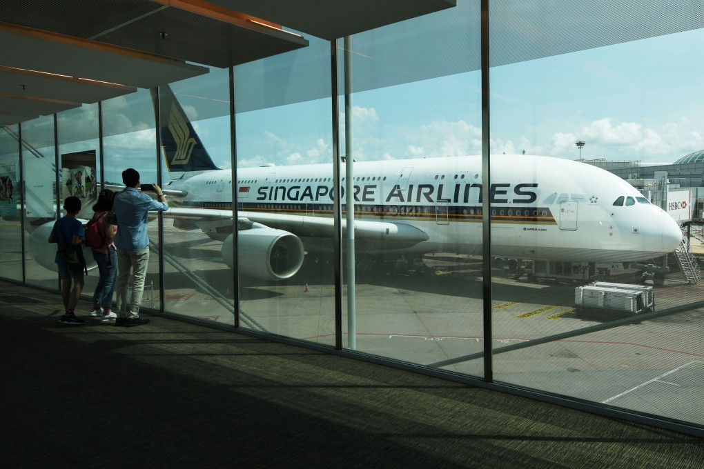 A Singapore Airlines A380 aircraft is seen at Singapore's Changi Airport Terminal 3. Photo: Xinhua