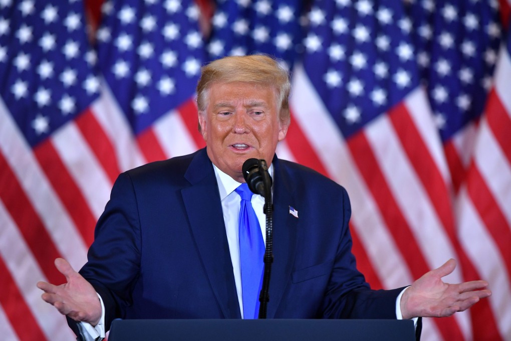 US President Donald Trump speaks during election night in the East Room of the White House. Photo: AFP