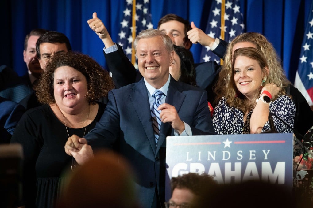 Republican Senator Lindsey Graham won his race after his Democratic rival spent a record US$108 million on his campaign. Photo: AFP