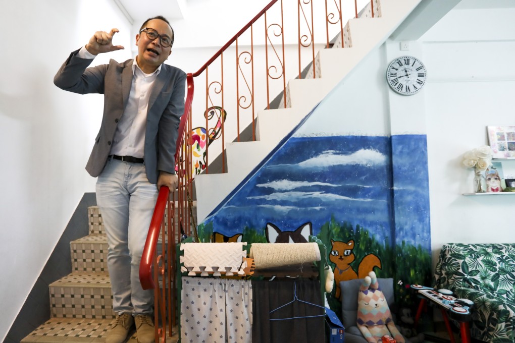 Light Be chief executive Ricky Yu speaks at a Light Home on Lamma Island. Photo: Jonathan Wong