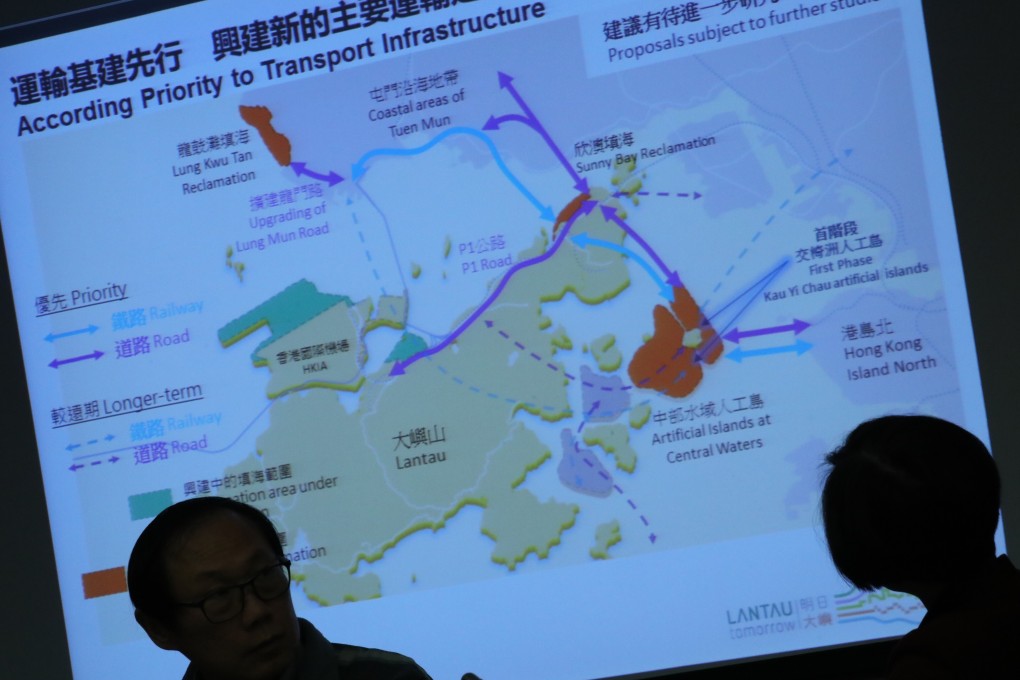 Members of the Islands District Council, which covers Lantau, meet to discuss the “Lantau Tomorrow Vision” project, in Sheung Wan on February 25, 2019. Photo: Felix Wong