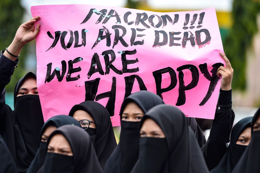 Muslim protesters in Banda Aceh, Indonesia. Photo: AFP