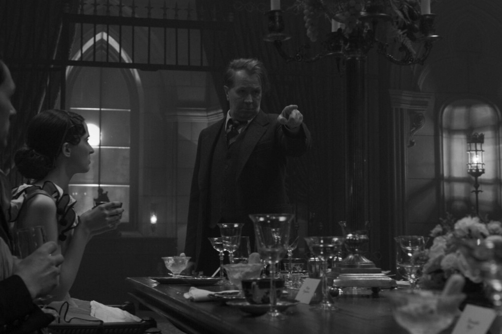 Gary Oldman as Herman Mankiewicz in a still from Mank, directed by David Fincher and co-starring Amanda Seyfried. The film debuts on Netflix on December 4.