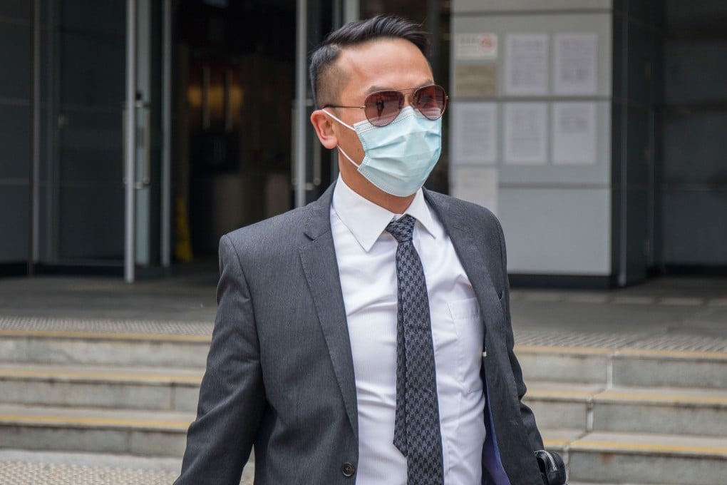 Sergeant David Leung leaves Tuen Mun Court on Tuesday. Photo: Brian Wong