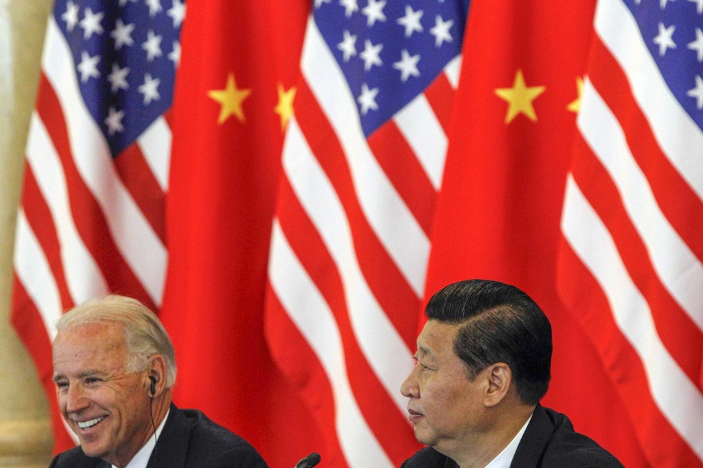 Joe Biden and Xi Jinping, pictured during 2011 talks in Beijing when they were both vice-presidents. Biden has called Xi a “thug”. Photo: Reuters