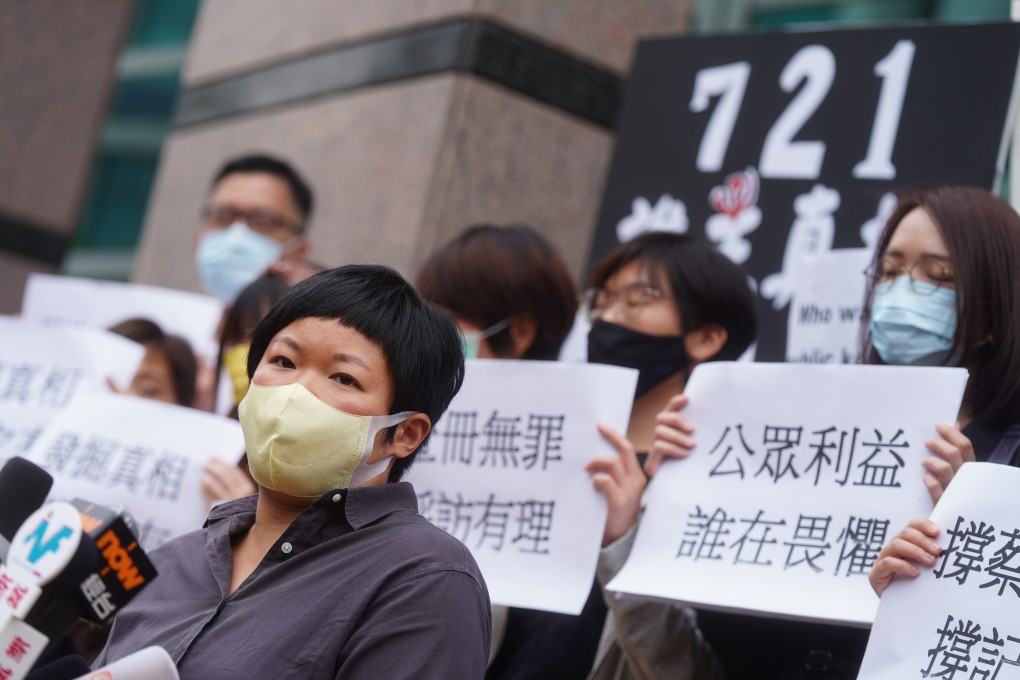 Freelance journalist Bao Choy meets the media on November 10. She was arrested after her documentary raised questions about police conduct in the “721” Yuen Long incident. Photo: Sam Tsang