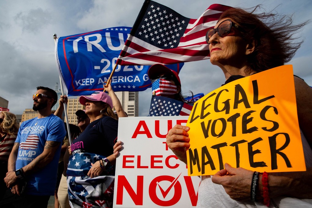 Trump supporters at a rally in front of Dallas City Hall on November 14, 2020. Photo: TNS