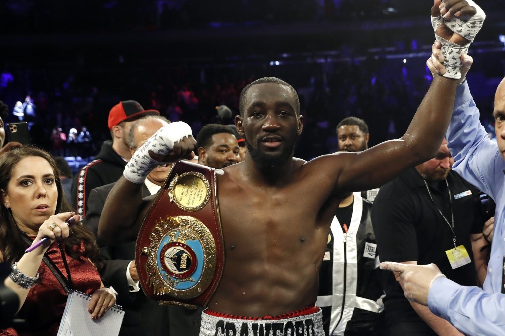 Terence Crawford overwhelmed Kell Brook to retain his welterweight title. Photo: AP