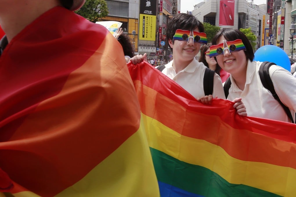 A Rainbow Pride parade in Tokyo. In Japan, just 17.6 per cent of the LGBT community said they were open about their sexuality at work. Photo: AP