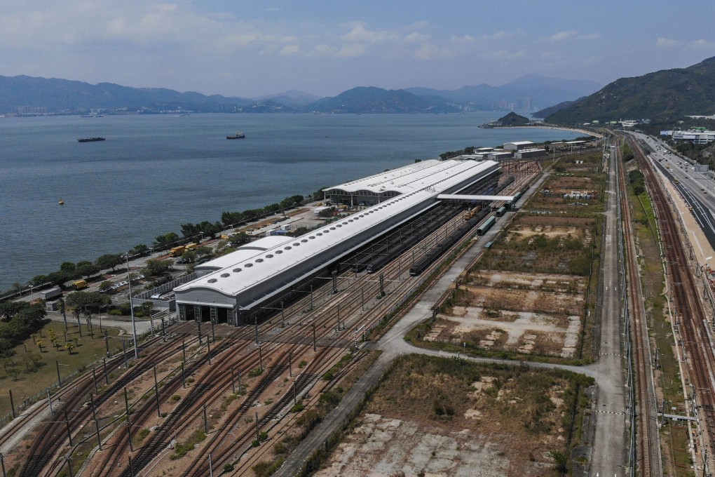 An aerial view of Siu Ho Wan MTR Depot on Lantau Island. Photo: Roy Issa