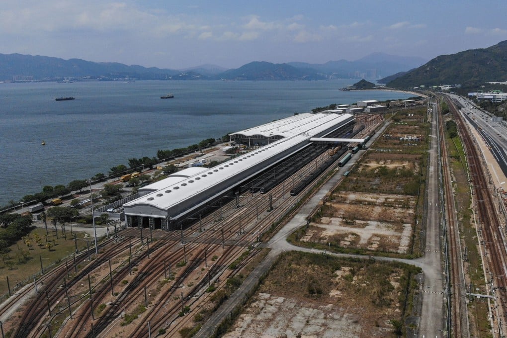 An aerial view of Siu Ho Wan MTR Depot on Lantau Island. Photo: Roy Issa