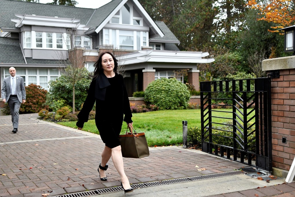 Meng Wanzhou, the chief financial officer of Huawei Technologies, leaves her home on Monday to attend a court hearing in Vancouver, British Columbia. Photo: Reuters