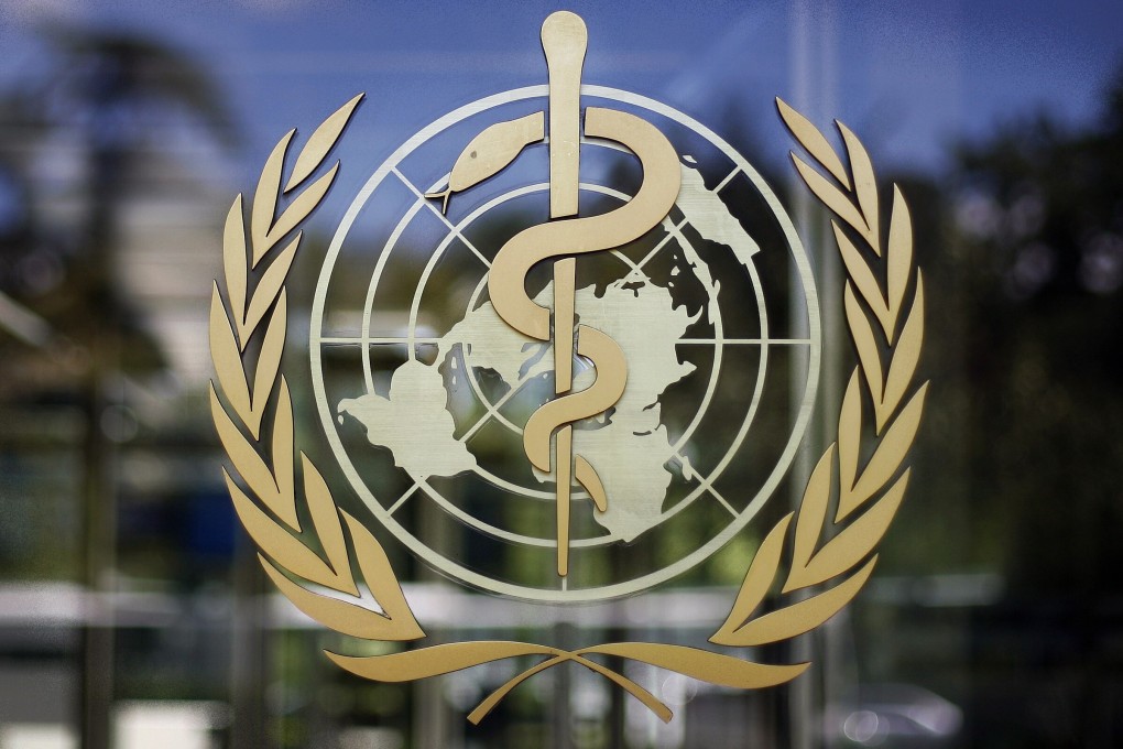 The logo of the World Health Organization is seen at the UN health body’s headquarters in Geneva. Photo: AP