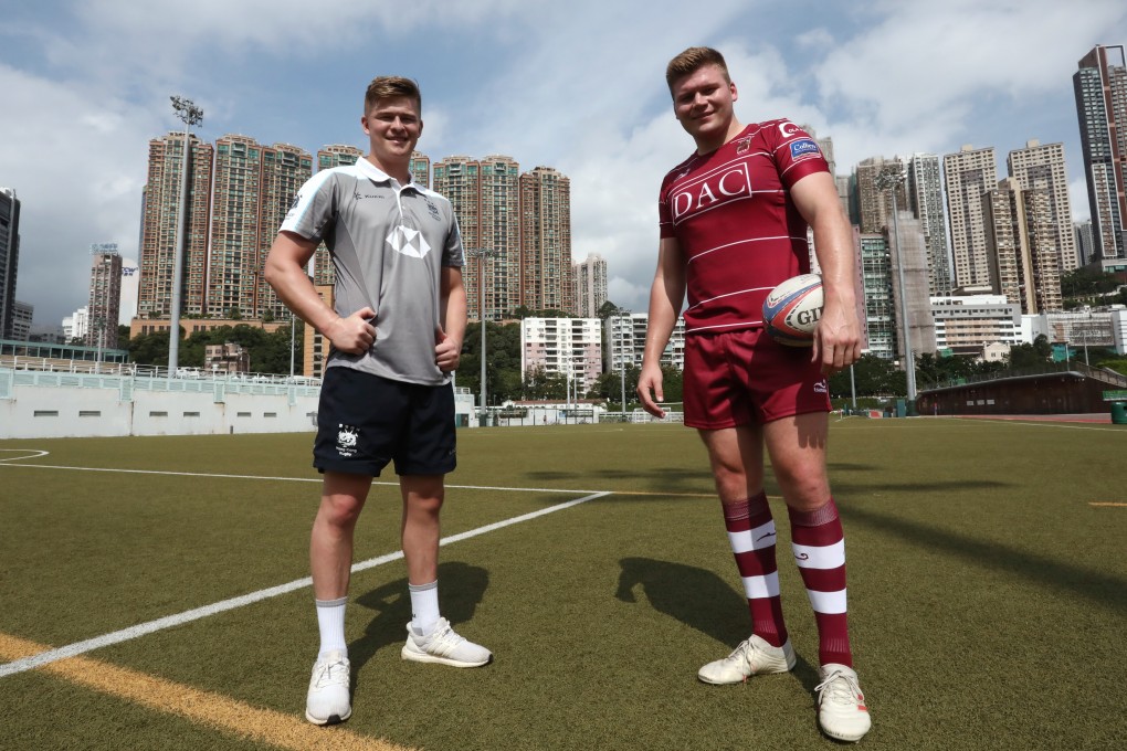 Hong Kong Men’s Premiership players Josh Henderson and Euan McLaren, both from Scotland, in Happy Valley during preseason. Photo: Jonathan Wong