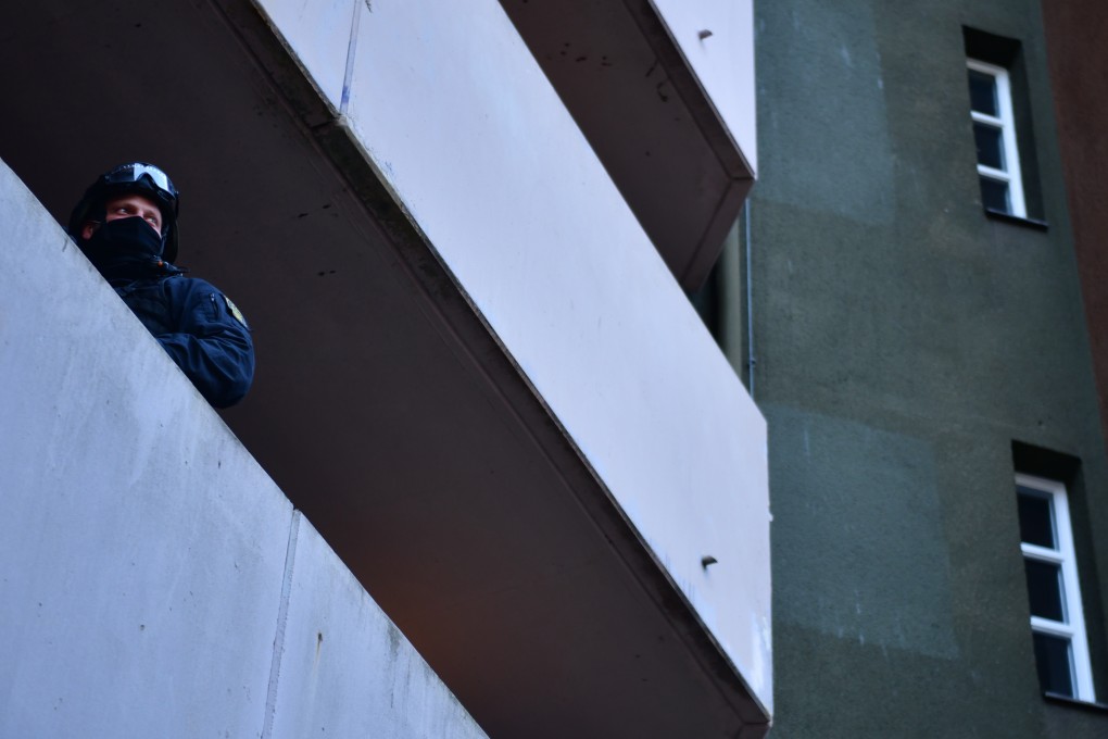 Police at the scene of a raid in Berlin, Germany. Photo: EPA