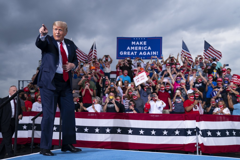 President Donald Trump will cast a shadow over those looking to succeed him. Photo: AP