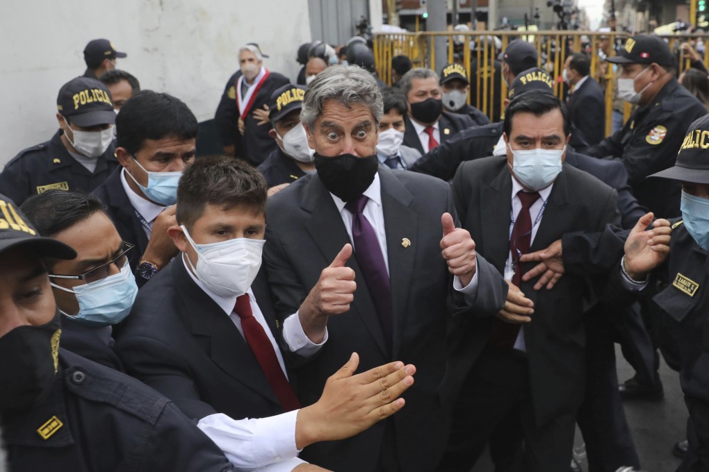 Peru's new interim President Francisco Sagasti. Photo: AP
