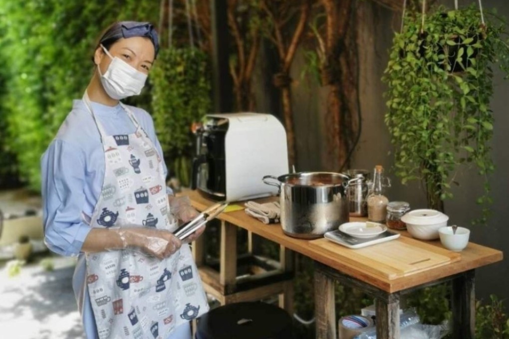 Bangkok resident Tidaporn Potisai runs an online business selling kor moo yang, or Thai grilled pork. Photo: Handout