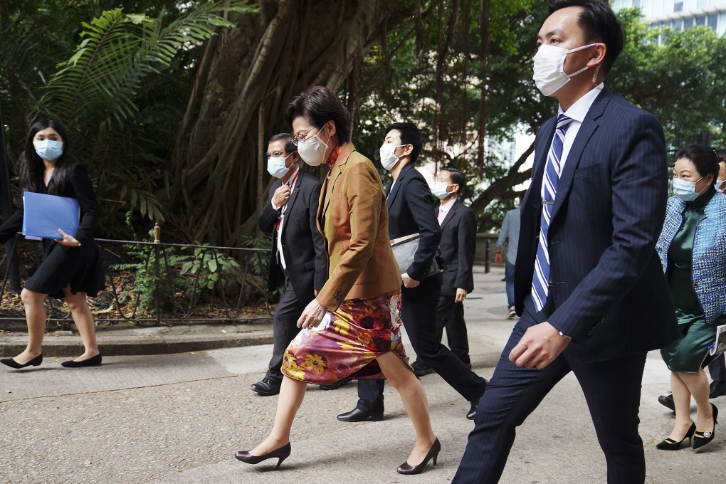 Chief Executive Carrie Lam Cheng Yuet-ngor at the 30th anniversary of the Basic Law’s promulgation this week. Photo: Sam Tsang