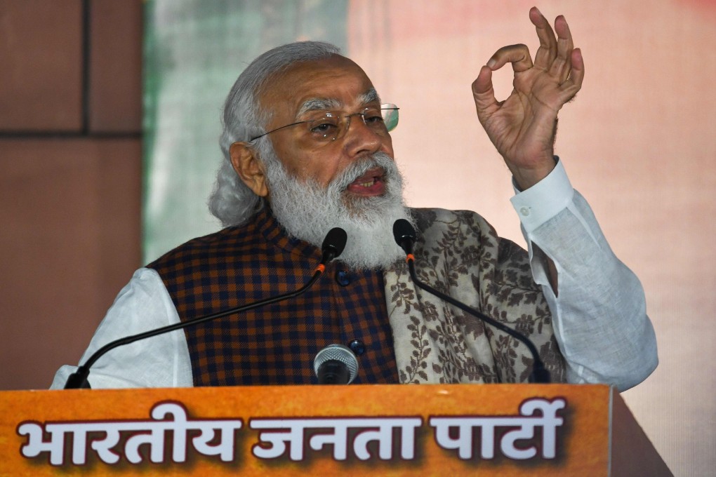 India’s Prime Minister Narendra Modi speaks in New Delhi on November 11. Photo: AFP