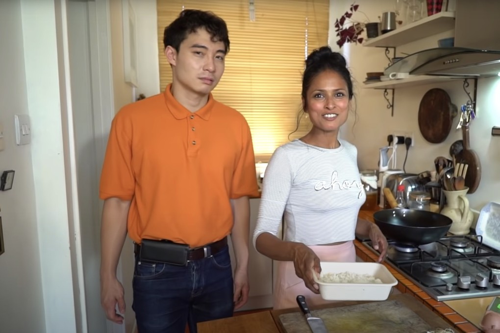 Comedian Nigel Ng and chef Hersha Patel. Photo: Screenshot