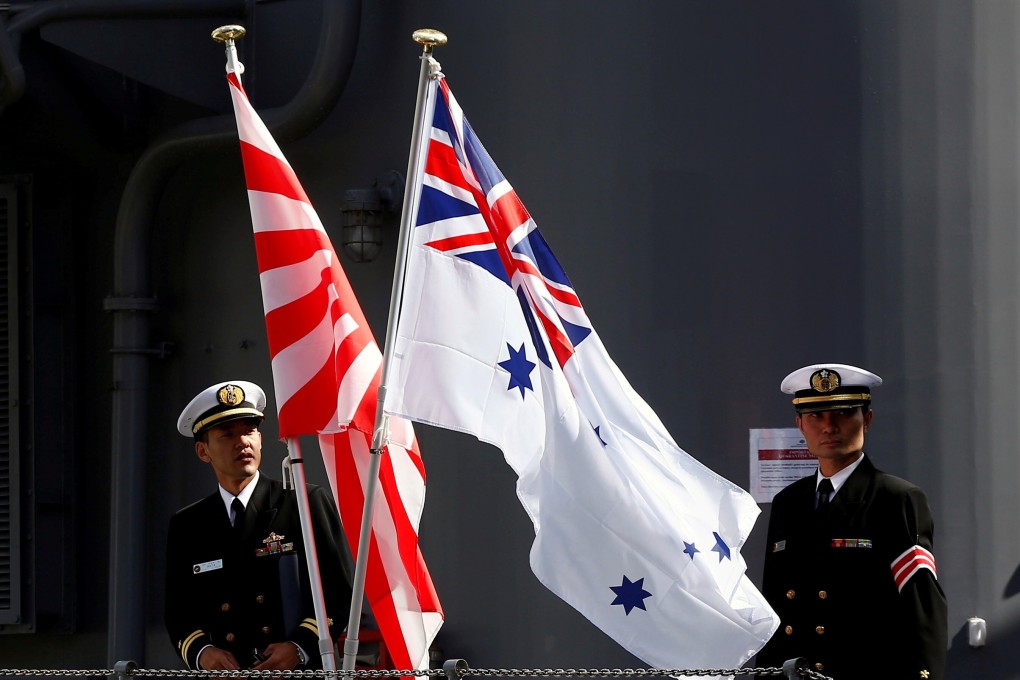 Japanese naval personnel pictured during a 2016 joint exercise in Sydney. Photo: Reuters