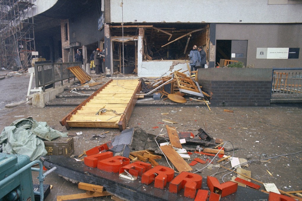 The Mulberry Bush pub in Birmingham, England is seen the day after a terrorist bomb exploded there in November 1974. Photo: AP