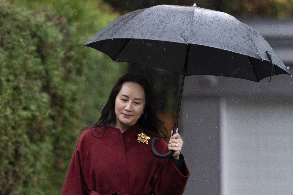Huawei chief financial officer Meng Wanzhou leaves her Vancouver home before a British Columbia Supreme Court hearing on Wednesday. Photo: AP