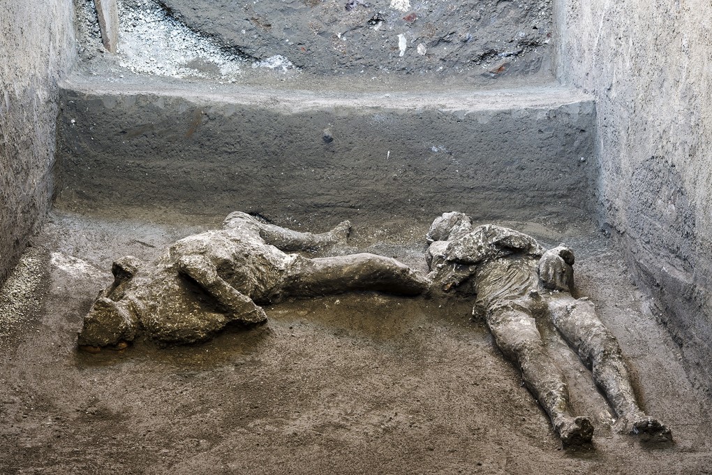 The skeletons were found during excavation of a villa in Italy’s Pompeii. Photo: AP
