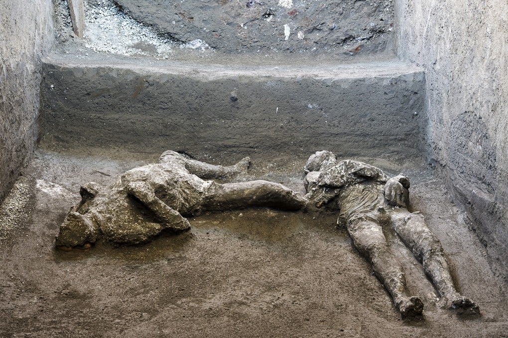 The skeletons were found during excavation of a villa in Italy’s Pompeii. Photo: AP