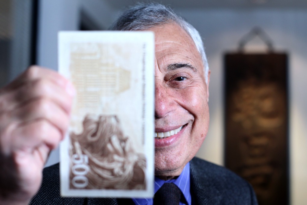 Steiner with one of his designs, in 2015. Photo: May Tse