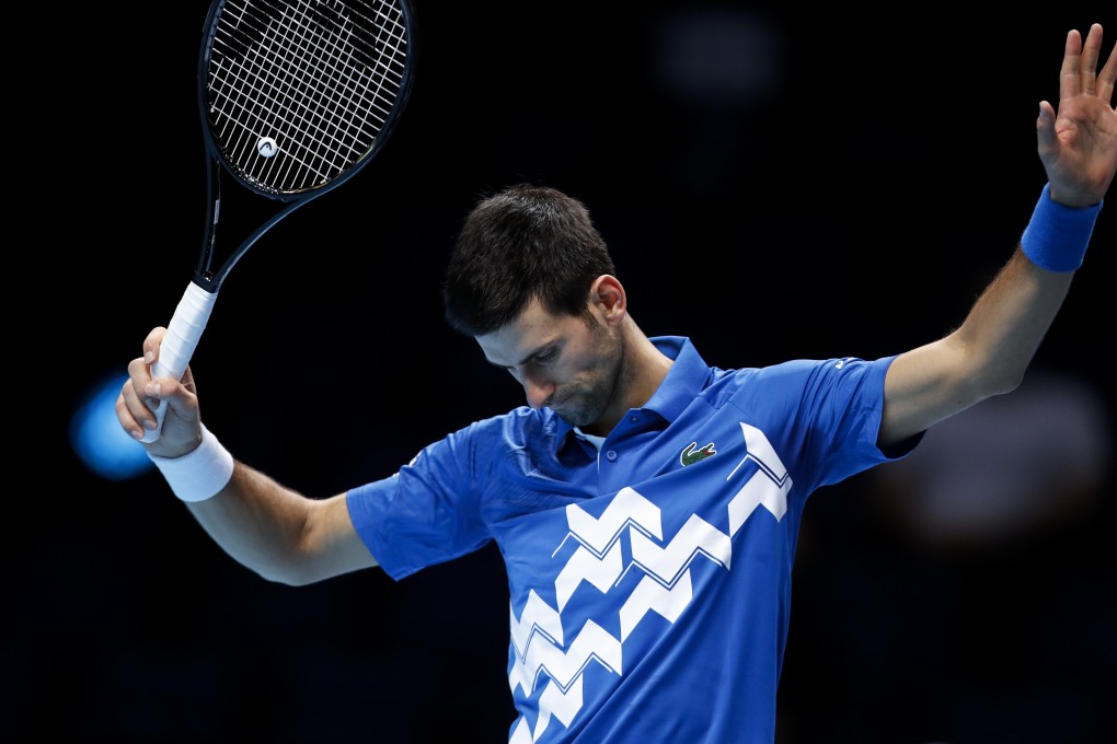 Novak Djokovic was eliminated at the semi-final stage of the ATP Finals by Dominic Thiem. Photo: Xinhua