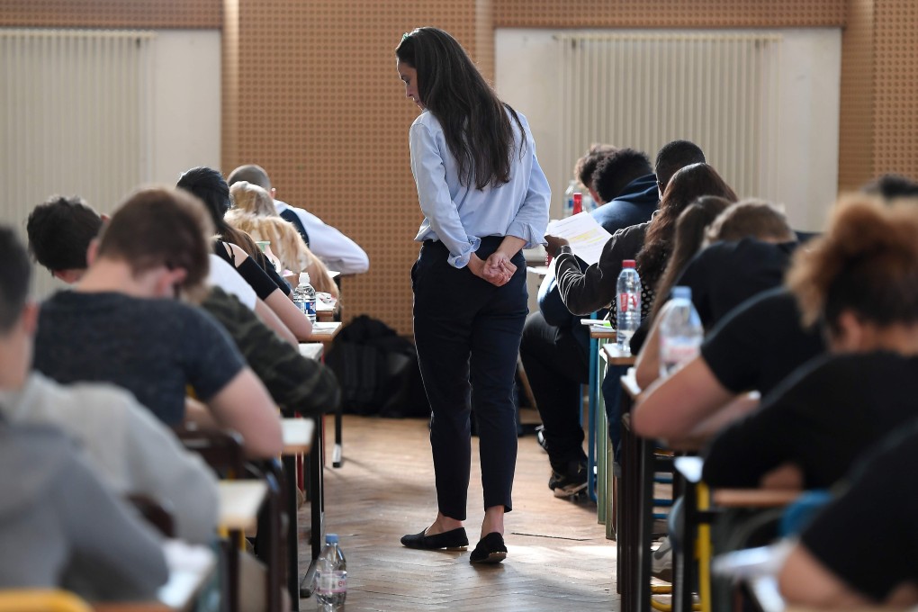 Pupils sitting an exam in Strasbourg, eastern France. Photo: AFP