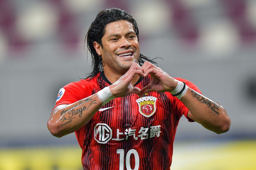 Hulk of Shanghai SIPG celebrates his goal against Jeonbuk Hyundai Motors of South Korea at the AFC Champions League 2020 in Doha. Photo: Xinhua