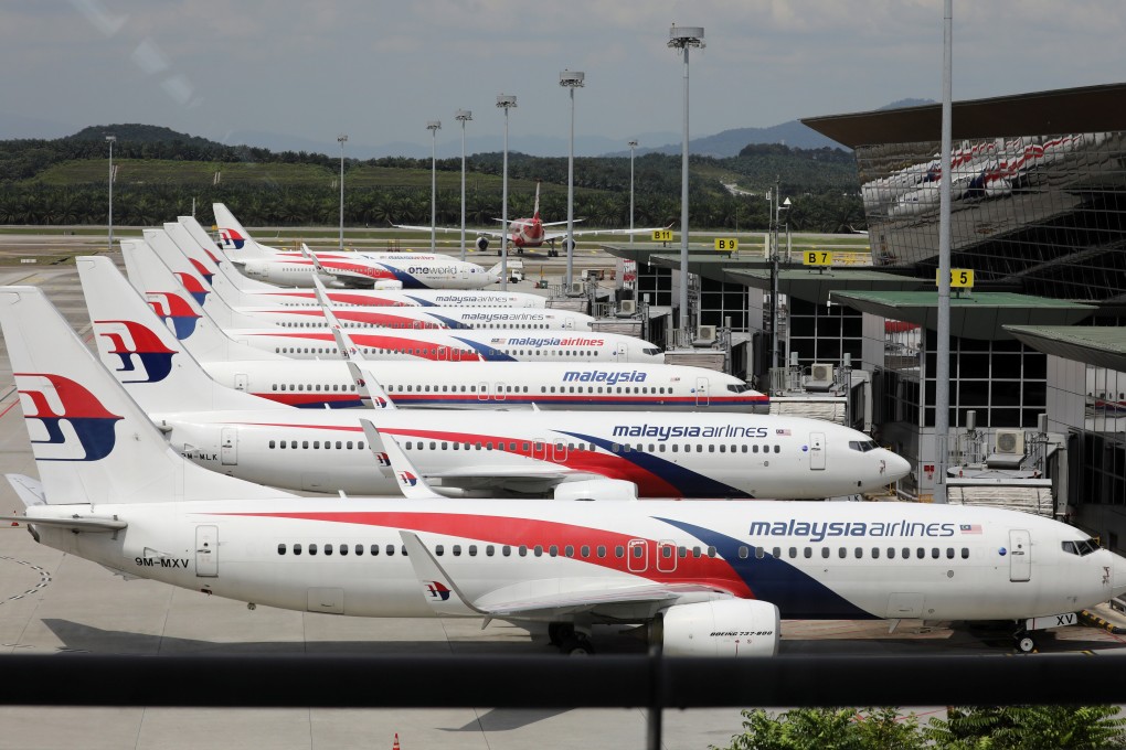 Grounded Malaysia Airlines planes are parked at the Kuala Lumpur International Airport amid the Covid-19 outbreak. Photo: Reuters