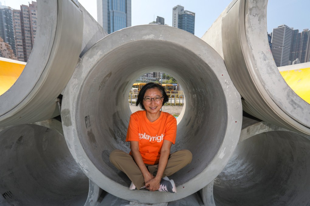 Playright Children's Play Association executive director Kathy Wong at WE Park in Sai Ying Pun. Photo: May Tse