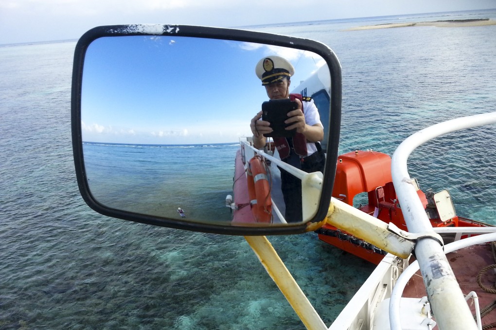 Zhang Jie inspects waters near the Spratlys in the South China Sea in 2013 when he was deputy director of the Hainan Maritime Safety Administration. Photo: Zhang Jie