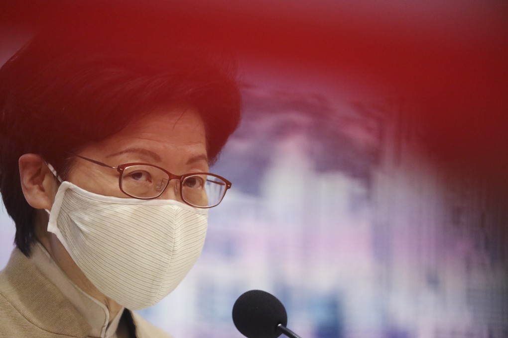 Hong Kong Chief Executive Carrie Lam Cheng Yuet-ngor is seen in the Central Government Offices in Tamar on November 11. Photo: Nora Tam