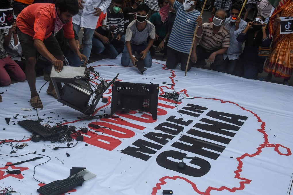 Protesters at an anti-China demonstration in Kolkata earlier this year. Photo: AFP
