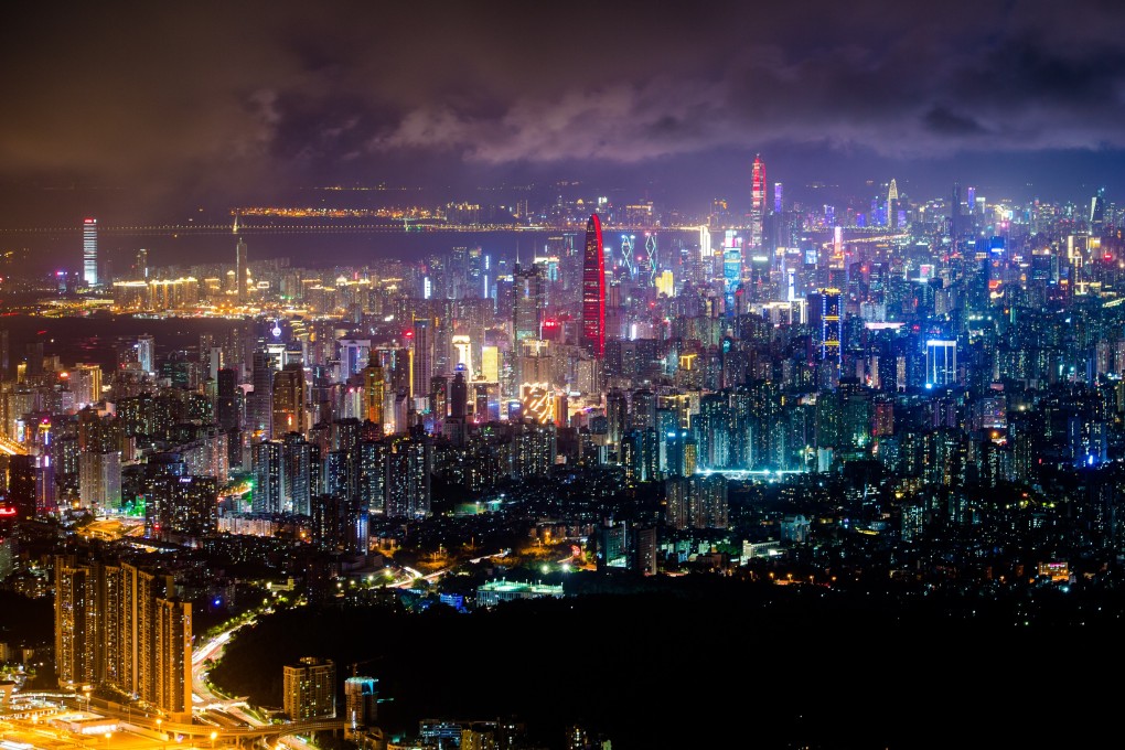 A night view of the Shenzhen skyline. Photo: Xinhua