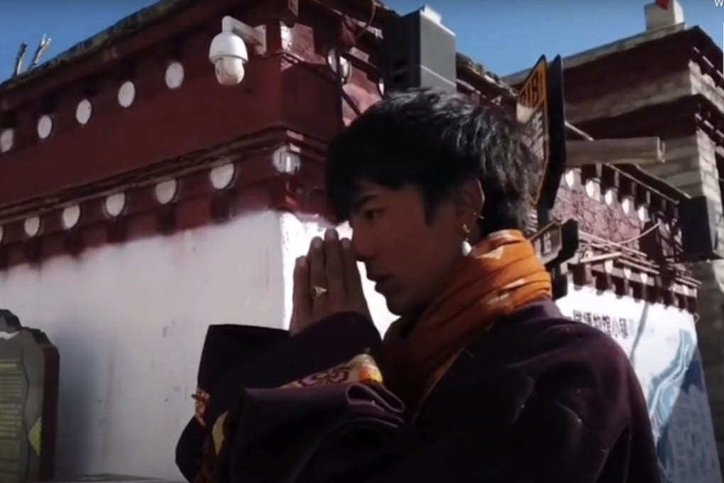 Tibetan herdsman Zhaxi Dingzhen shot to fame by accident after he appeared in a video that went viral on Chinese social media platform Douyin. Image: Douyin