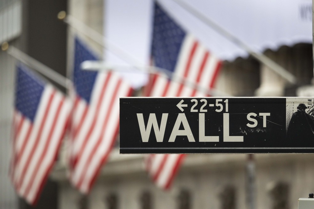 A sign for Wall Street is seen outside the New York Stock Exchange in October. Photo: EPA-EFE