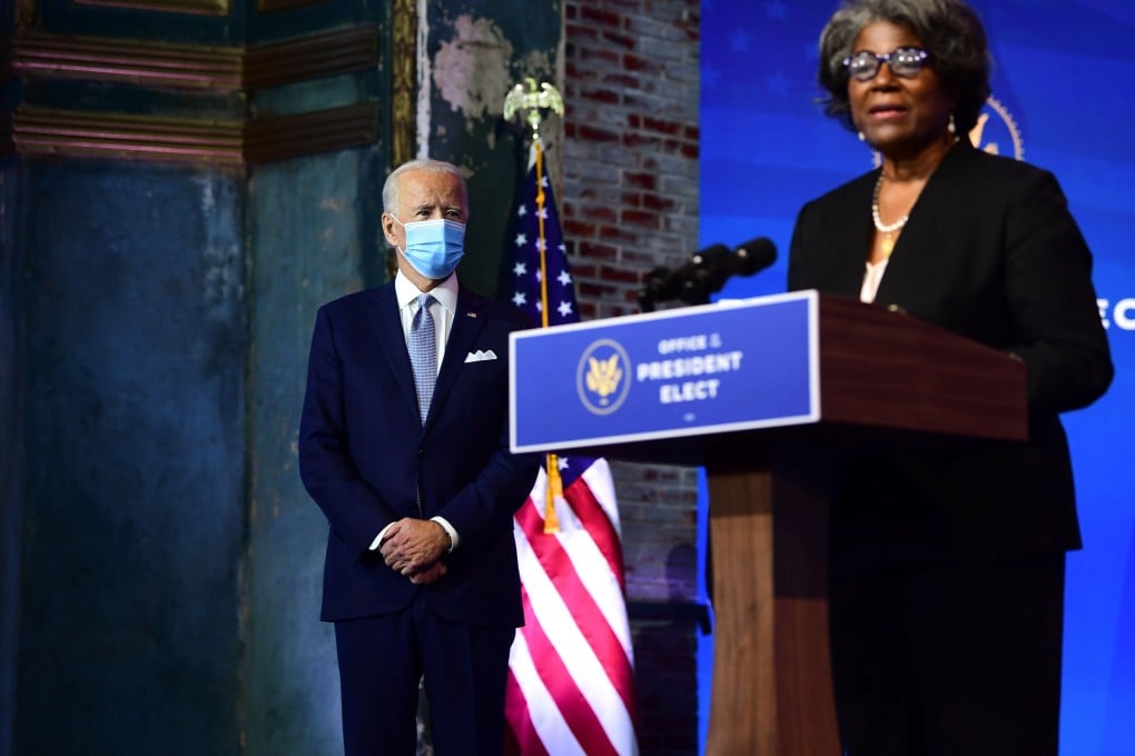 Joe Biden has nominated career diplomat Linda Thomas-Greenfield to be US ambassador to the UN. Photo: Getty Images/AFP